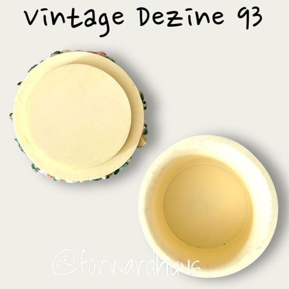 Vintage Charm: 1993 Dezine Floral Trinket Box - Picture 5 of 10